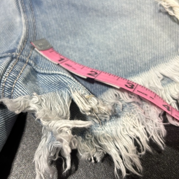 Ban-Jara high rise loose fit, button fly, distressed ripped fringe 5 pocket,belt - Picture 10 of 10